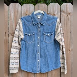 Christopher & Banks Blue Denim Shirt